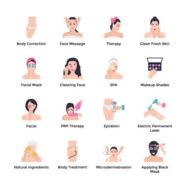 Cosmetology Set Of Icons  clipart