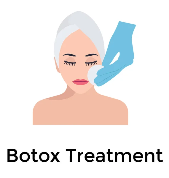 Starzenie Się Anty Botox Leczenie Płaskie Ikona — Wektor stockowy