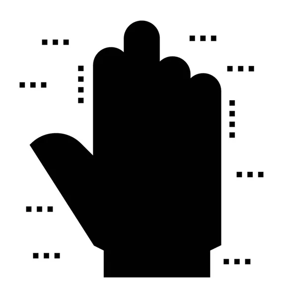 Твердый Векторный Значок Руки — стоковый вектор