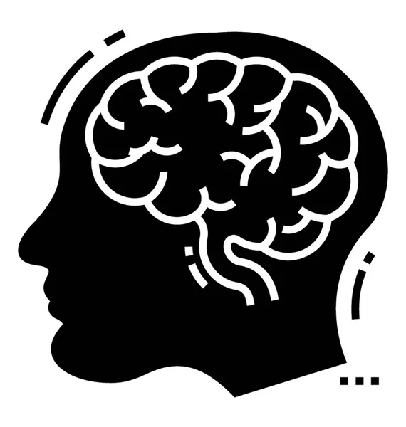 Cerebro Humano Cerebro Icono Vector Vendido — Vector de stock