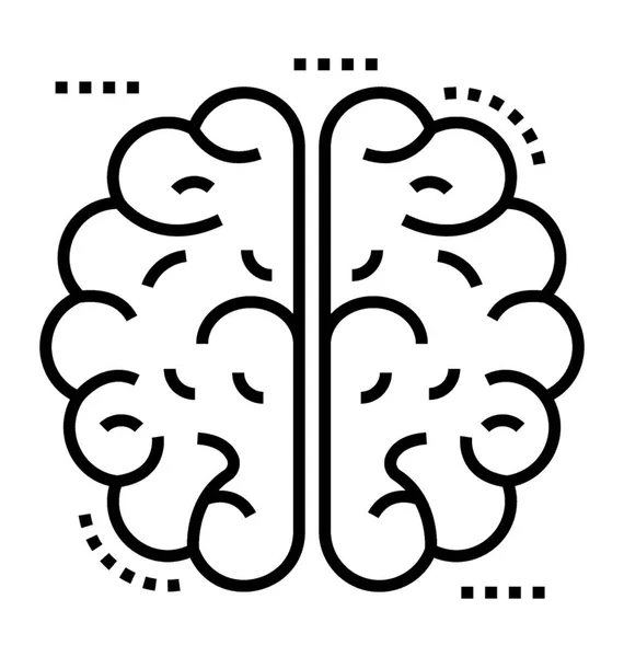 Cerebro Humano Cerebro Icono Vector Vendido — Vector de stock