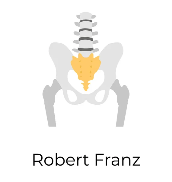 腰の骨 フラットのベクトルのアイコン — ストックベクタ