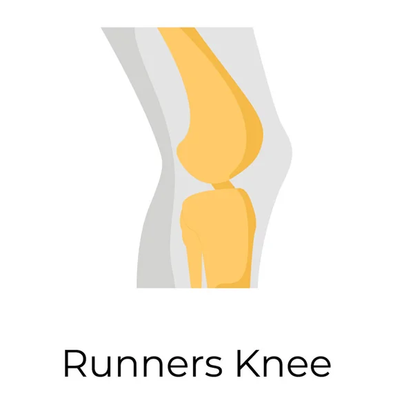 膝関節のフラット アイコン デザイン — ストックベクタ