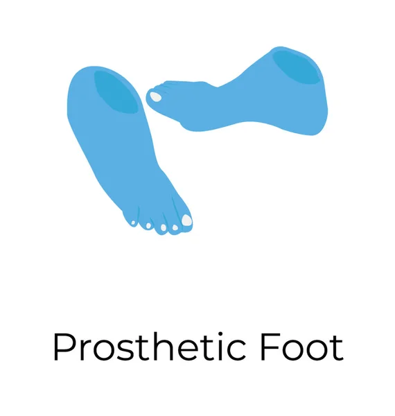 Prosthetic Foot Flat Vector Icon — Stock Vector