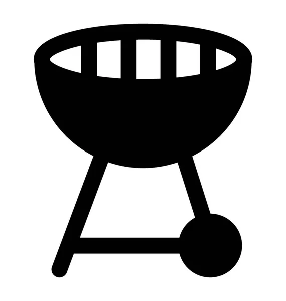 Icono Sólido Cocina Aire Libre — Vector de stock