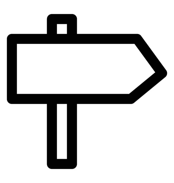 Liniensymbol Des Wegweisers — Stockvektor