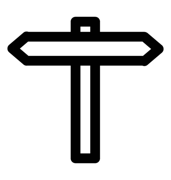 Liniensymbol Des Wegweisers — Stockvektor