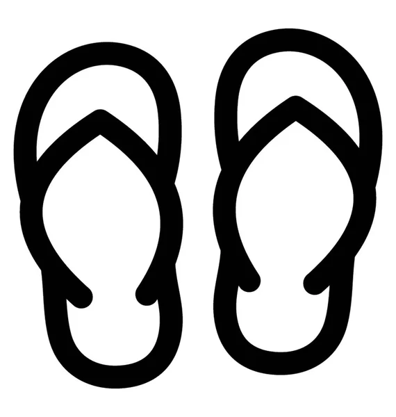 Casual Footwear Characterizing Flip Flops — Stock Vector