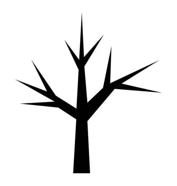 Icône Symbole Arbre Stérile — Image vectorielle