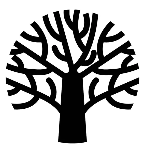 Nackter Baum Symbol Toter Baum — Stockvektor