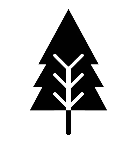 Fichtenbaum Symbole Weihnachtsbaum — Stockvektor