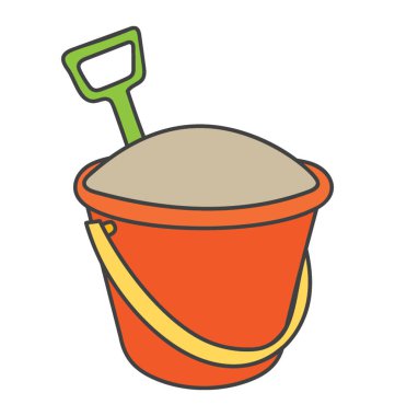 Bahçe kova doodle vektör