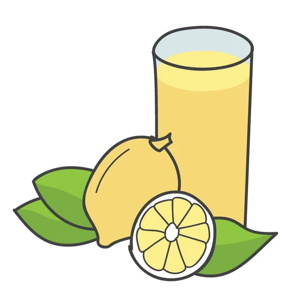 Zitrusgetränk Limonade Doodle Vektor — Stockvektor