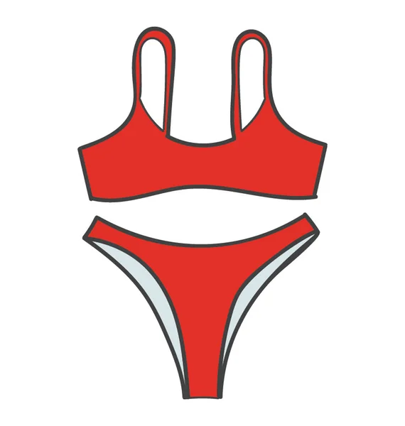 Biancheria Intima Femminile Scarabocchio Lingerie — Vettoriale Stock