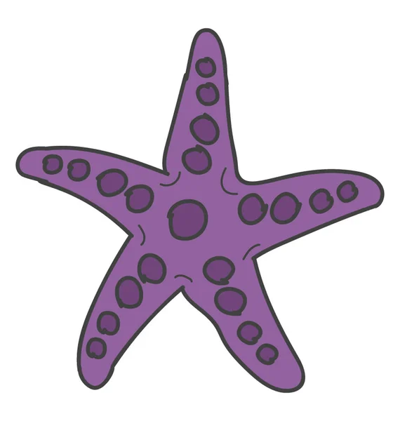 Hand Drawn Doodle Starfish — Stock Vector