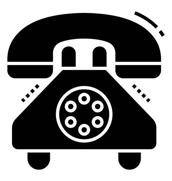 Landline Telephone Also Called Retro Phone — Stock Vector