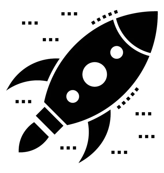 Rocket Símbolo Inicio Icono Plano Lanzamiento Cohetes — Archivo Imágenes Vectoriales