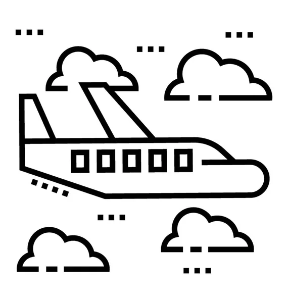 Transporte Aéreo Com Avião Avião — Vetor de Stock