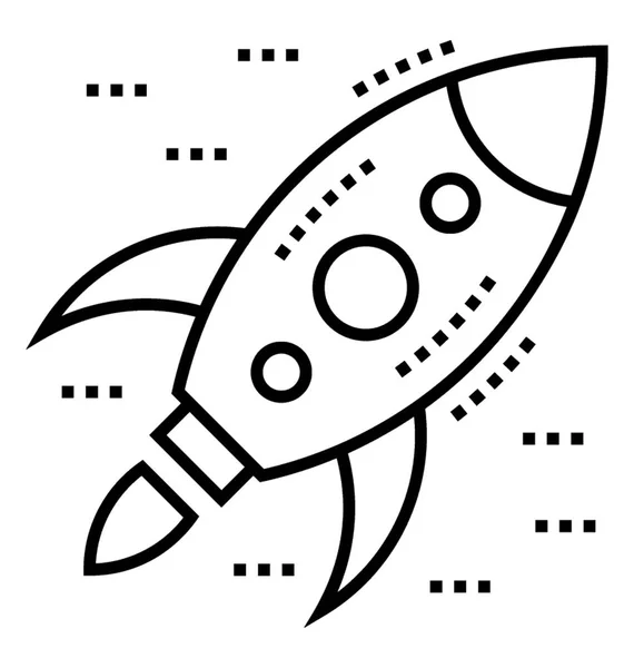 Rocket Símbolo Inicio Icono Plano Lanzamiento Cohetes — Archivo Imágenes Vectoriales