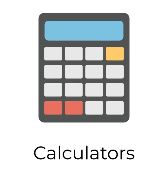 Ícone Calculadora Projeto Liso —  Vetores de Stock