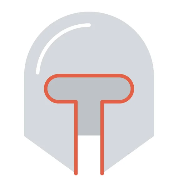 Flaches Design Der Helm Ikone — Stockvektor