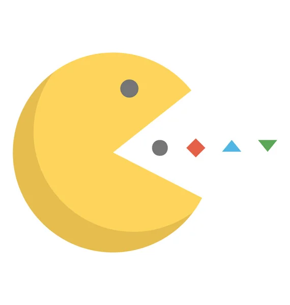 Icono Pacman Diseño Plano — Vector de stock