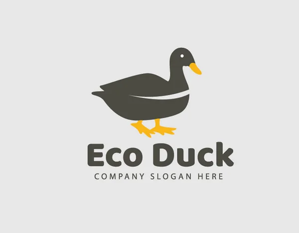 Eco Duck Symbol Advertisement Concept — Stock Vector