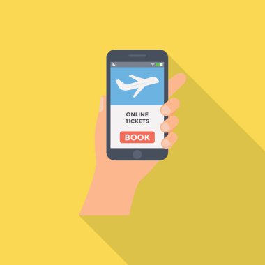 Online Uçuş rezervasyon simge vektör 