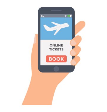 Online Uçuş rezervasyon simge vektör 
