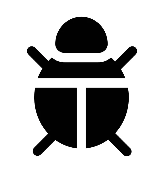 Bug Sólido Icono Diseño — Archivo Imágenes Vectoriales