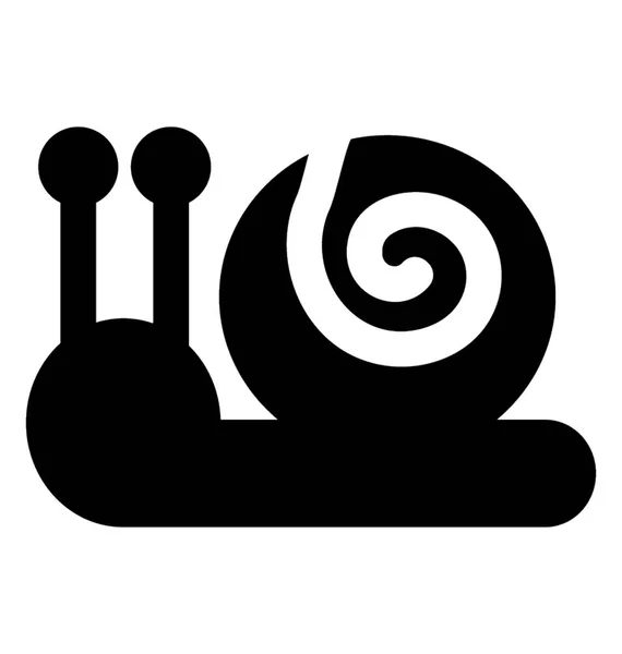 Caracol Icono Vector Glifo — Vector de stock