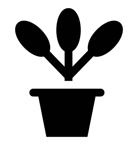 Glifo Icono Diseño Cactus — Vector de stock