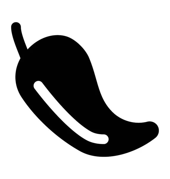 Chilisymbolvektor Glyphen Symbol Von Jalapeno — Stockvektor