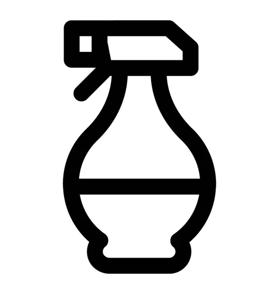 Water Spray Bottle Line Icon Design — Stock Vector