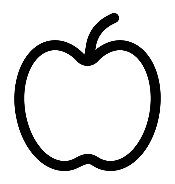 Manzana Línea Icono Vector — Vector de stock