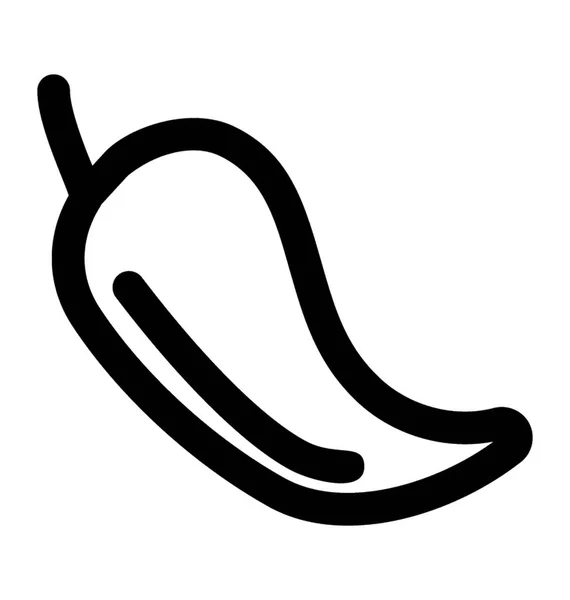 Chilisymbolvektor Liniensymbol Von Jalapeno — Stockvektor