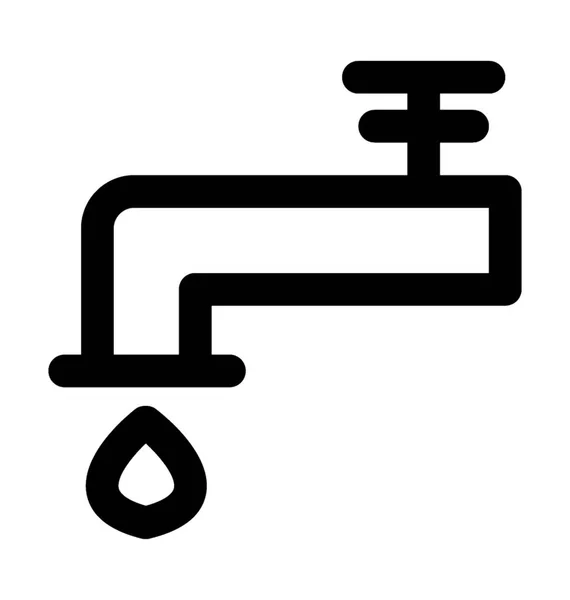 Liniensymbol Design Von Wasser Tab — Stockvektor