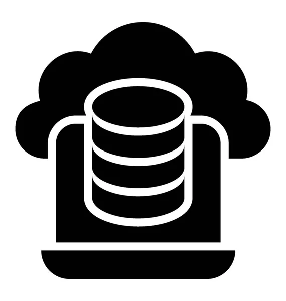 Cloud Database Diseño Iconos Almacenamiento — Vector de stock