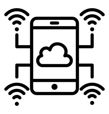 Mobil Internet bağlantı satırı simgesi 