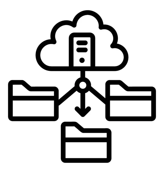 Ikon Molntjänster Cloud Computing — Stock vektor