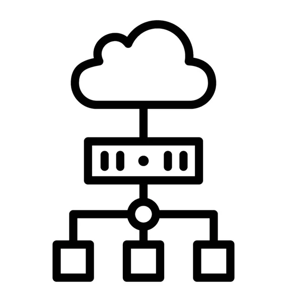 Ikon Molntjänster Cloud Computing — Stock vektor