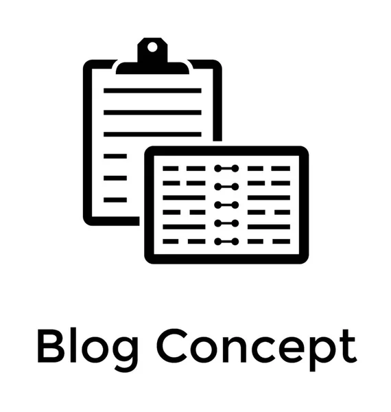Дизайн Иконок Контента Блога — стоковый вектор
