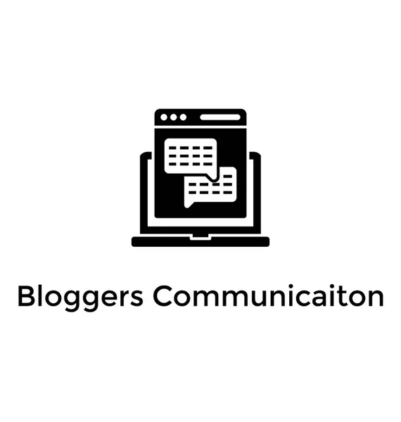 Blogerów Komunikacji Stałe Ikona Designu — Wektor stockowy