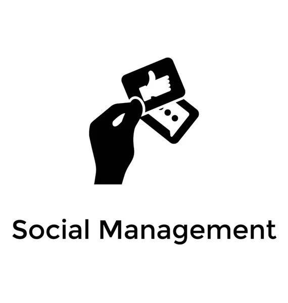 Konzept Des Sozialmanagements Solides Icon Design — Stockvektor