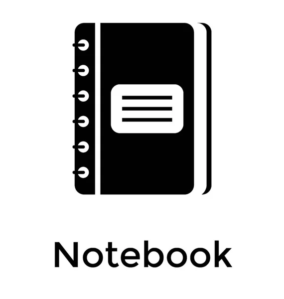 Notebook Solides Icon Design — Stockvektor