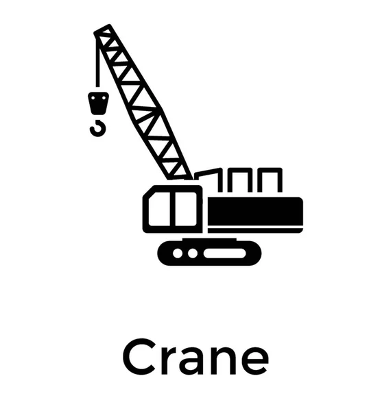 Solid Icon Design Crane — Stock Vector