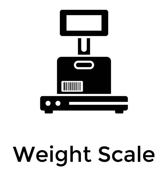 Escala Pesagem Parcela Logística — Vetor de Stock