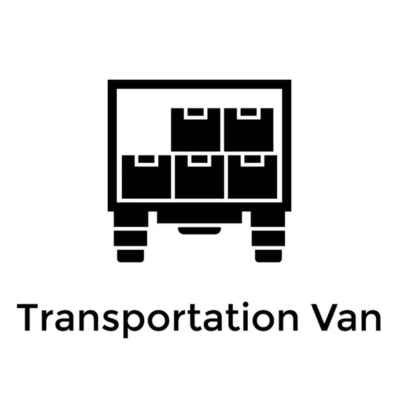 Camión Transporte Para Entrega Mercancías — Vector de stock