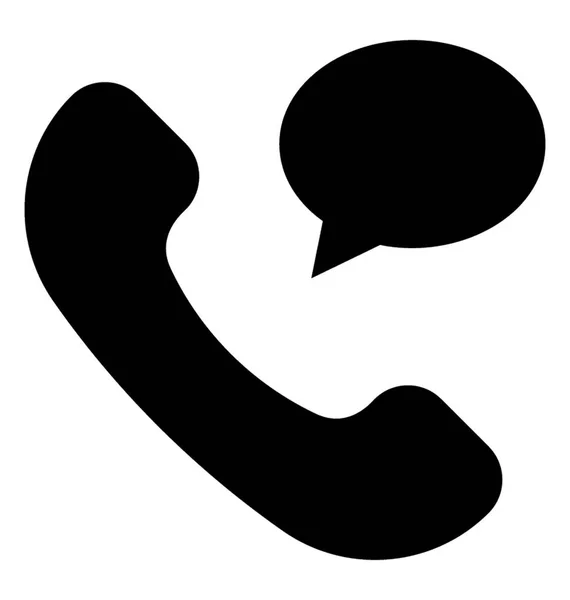 Conversation Téléphonique Dans Une Icône Glyphe — Image vectorielle