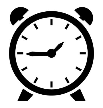 Çalar saat glif vektör
